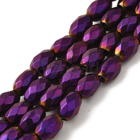 Electroplated Strong Magnetic Synthetic Hematite Beads Strands G-P518-02B-1