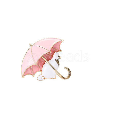 Umbrella Cat Enamel Pin PW-WGD47C4-03-1