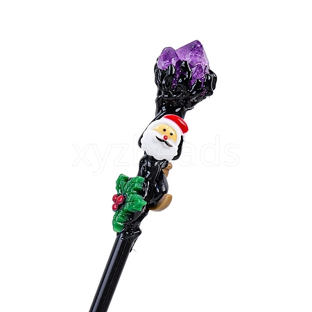 Christmas Theme Natural Amethyst Magic Wand PW-WGFF114-05-1