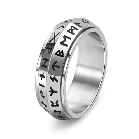 Rotatable Titanium Steel Finger Ring PW-WG27E87-03-1