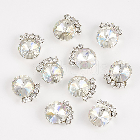 Alloy Rhinestone Cabochons MRMJ-T014-19A-1