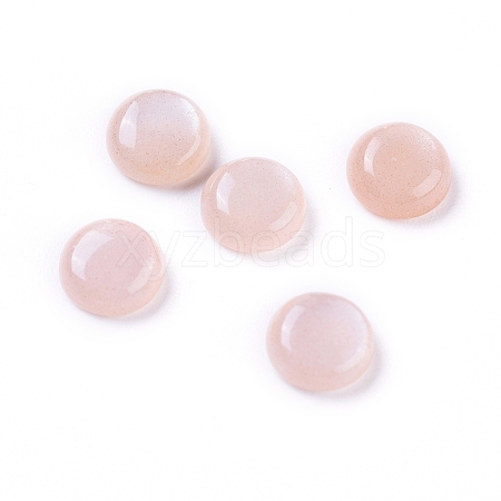 Natural Sunstone Cabochons G-L541-01A-5mm-1