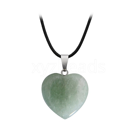 Natural Green Aventurine Charms HEAR-PW0001-057-29-1