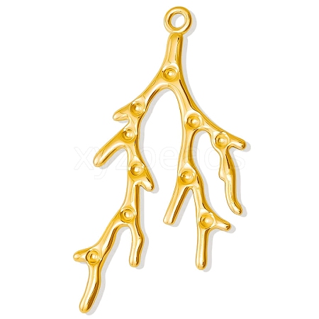 304 Stainless Steel Branch Pendant Rhinestone Settings PW-WGF5026-02-1