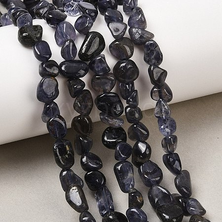 Natural Iolite/Cordierite/Dichroite Beads Strands G-A284-A02-01-1