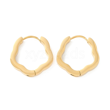 Ion Plating(IP) 304 Stainless Steel Polygon Hoop Earrings for Women STAS-K237-03G-1