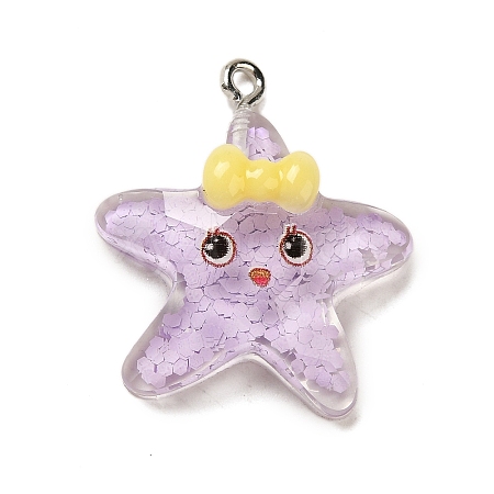 Marine Animal Series Resin Pendants RESI-Q012-01B-05-1