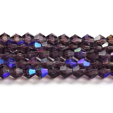 Transparent Electroplate Glass Beads Strands LS-EGLA-A039-T4mm-L04-1