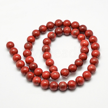 Natural Howlite Beads X-G-G904-8mm-03-1