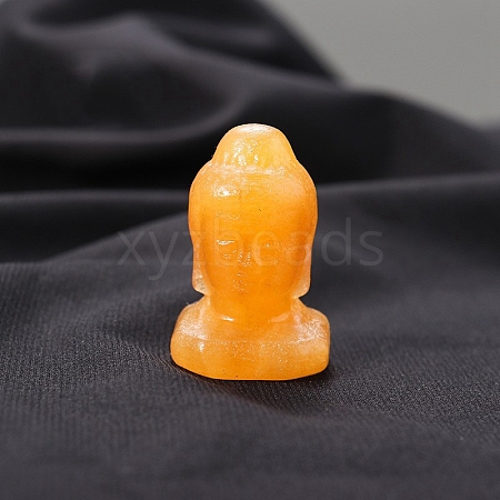 Natural Topaz Jade Healing Buddha Head Figurines PW-WG58851-06-1