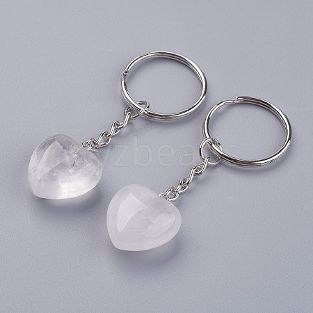 Natural Quartz Crystal Keychain KEYC-F019-02S-1