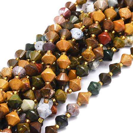 Natural Ocean Jasper Beads Strands G-E569-C05-1