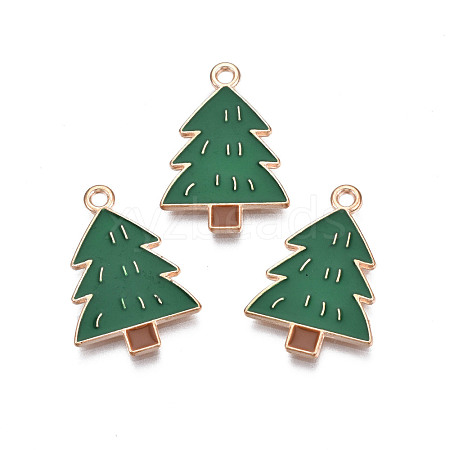 Christmas Style Alloy Enamel Pendants ENAM-Q442-66-1