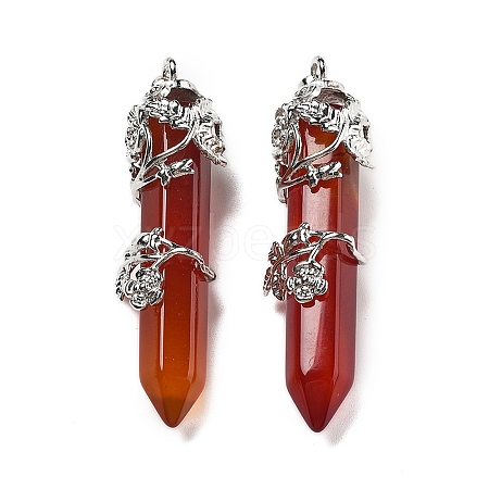 Natural Carnelian Big Pointed Pendants G-A172-16J-1