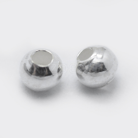 925 Sterling Silver Spacer Beads STER-K171-44S-2mm-1