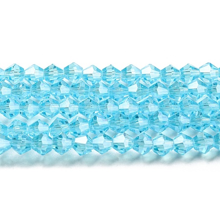 Transparent Electroplate Glass Beads Strands EGLA-A039-T6mm-A20-1