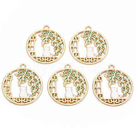 Alloy Enamel Pendants X-ENAM-S126-103-NR-1