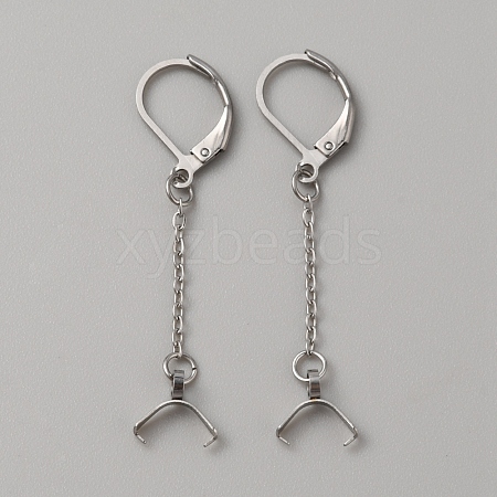 304 Stainless Steel Leverback Earring Hooks STAS-WH0001-13-1