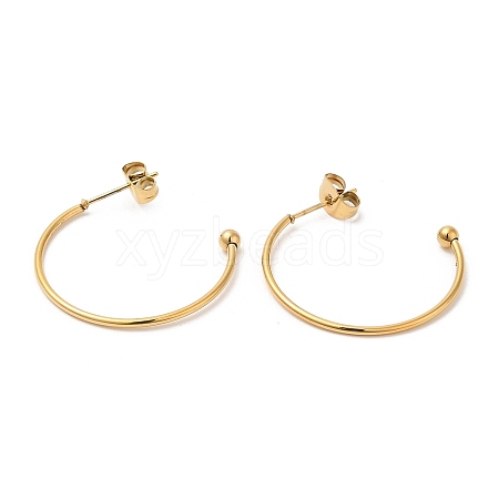 304 Stainless Steel Stud Earring EJEW-H134-02B-G-1