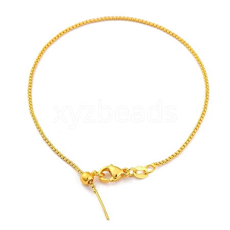 Brass Box Chain Bracelets for Women BJEW-G735-15G-01-1