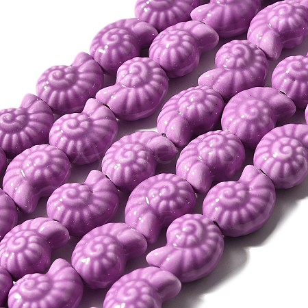 Glazed Porcelain Beads Strands X-PORC-I028-02F-1