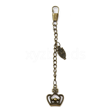 Tibetan Style Alloy Keychains KEYC-WH0025-026-1