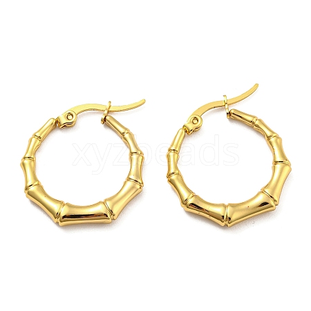 PVD Vacuum Plating 304 Stainless Steel Hoop Earrings with for Women EJEW-Q772-15G-1