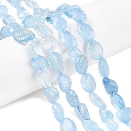 Natural Aquamarine Beads Strands G-R445-8x10-36-1