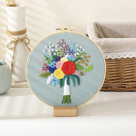 DIY Bouquet Pattern Embroidery Kit LS-DIY-O021-14A-1