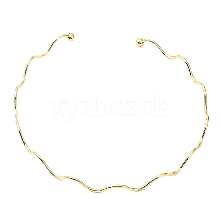 Ion Plating(IP) 304 Stainless Steel Cuff Necklaces NJEW-Z039-02G-1