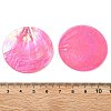 Spray Painted Natural Capiz Shell Pendants SSHEL-Z002-01G-3