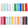 DELORIGIN 20Pcs 20 Colors Polyester & Plastic Mini Zip-fastener FIND-DR0001-10-1