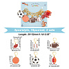 Sports Theme Rugby/Football/Basketball/Baseball Pendant Stitch Markers HJEW-AB00428-2