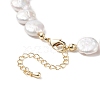 Natural Keshi Pearl Beaded Necklace with Brass Clasp for Women NJEW-JN04058-3