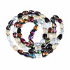 Electroplate Transparent Glass Beads Strands EGLA-S174-26-2