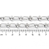 Tarnish Resistant 304 Stainless Steel Oval & Dumbbell Link Chain Unwelded X-STAS-B060-02P-2