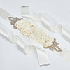 Rhinestone Flower with ABS Imitation Pearl Bridal Belt AJEW-WH0348-119B-3