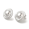 304 Stainless Steel Flat Round Stud Earrings for Women EJEW-S227-61P-2