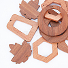 CHGCRAFT 10Pcs 5 Styles Autumn Theme Wood Pendants WOOD-CA0001-53-5
