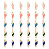 30Pcs 5 Colors Religion Alloy Enamel Connector Charms FIND-GO0001-62-1