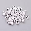 Acrylic Horizontal Hole Letter Beads PL37C9308-T-1