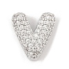 Brass Micro Pave Cubic Zirconia Slide Charms ZIRC-I068-08P-2