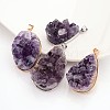 Nuggets Natural Amethyst Pendants G-I139-09M-1