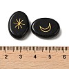 13Pcs Natural Obsidian Rune Stone G-C095-02C-3