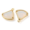 Golden Brass with Glass Pendants KK-G486-11G-02-2