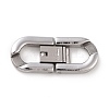 304 Stainless Steel Fold Over Clasps STAS-B029-05D-2