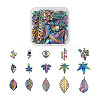 Biyun 30Pcs 15 Style Rainbow Color Alloy Pendants FIND-BY0001-18-11