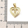 Rack Plating Brass Micro Pave Cubic Zirconia Pendants KK-L226-101G-R-3