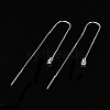 Anti-Tarnish Rhodium Plated 925 Sterling Silver Threader Earrings STER-N0001-027-3