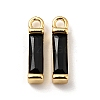 Rack Plating Brass Inlaid Cubic Zirconia Charms ZIRC-C037-08G-04-1